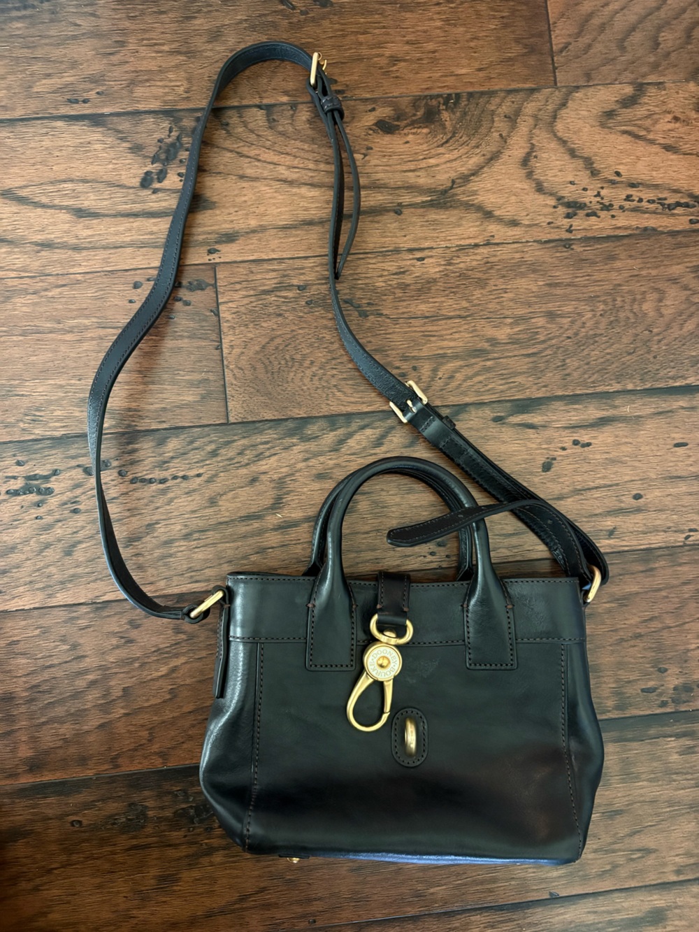 Dooney and Bourke black leather shoulder bag